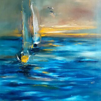 Original Abstract Seascape Painting